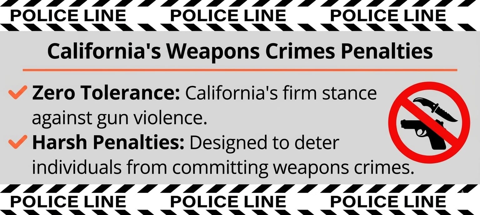 CA weapons crime penalties