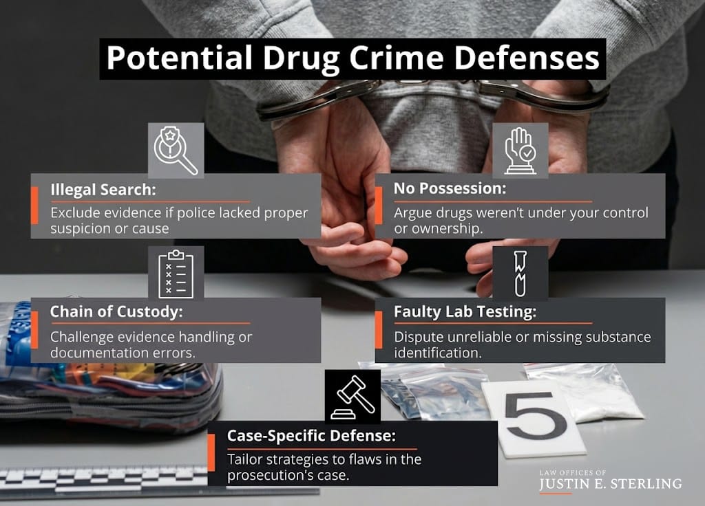 Drug Crime Defenses California
